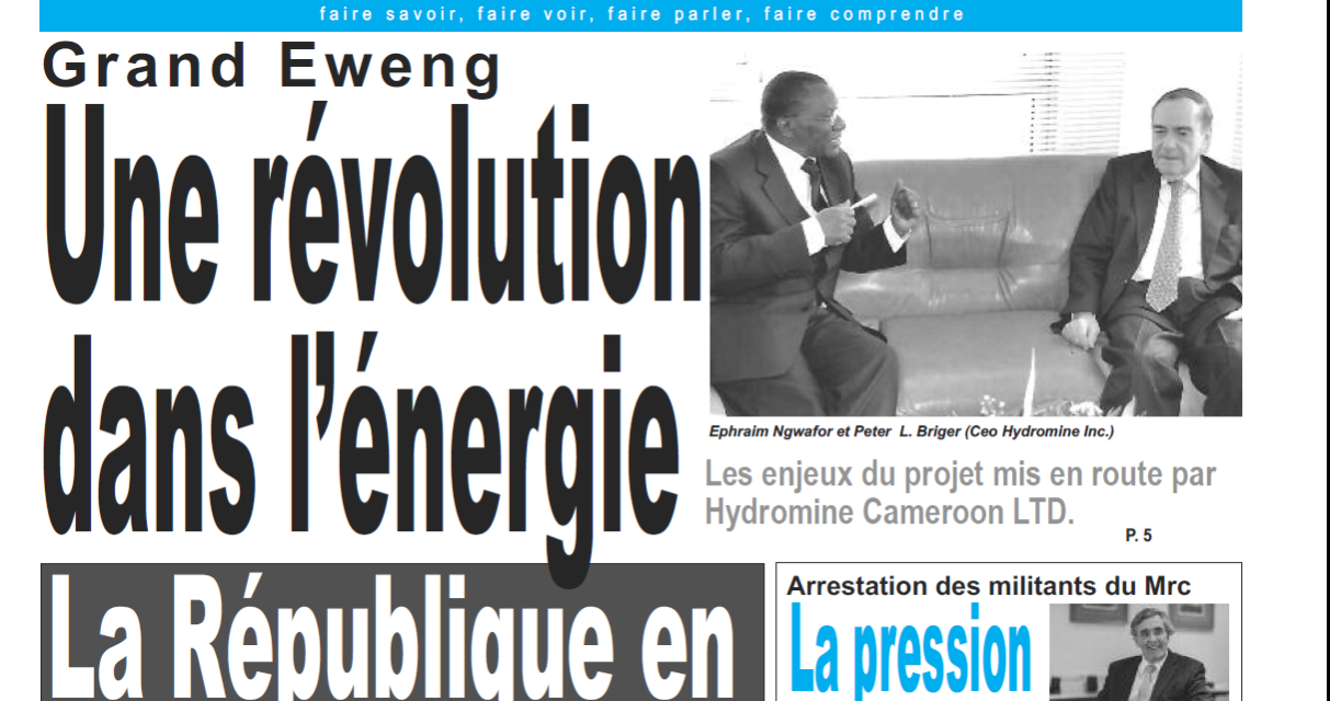 Cameroun : journal le jour du 25 Février 2019