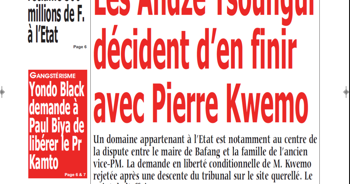 Cameroun : journal Kalara du du 12 Février 2019