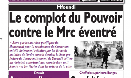 Cameroun : le messager, parution du 1er Février 2019