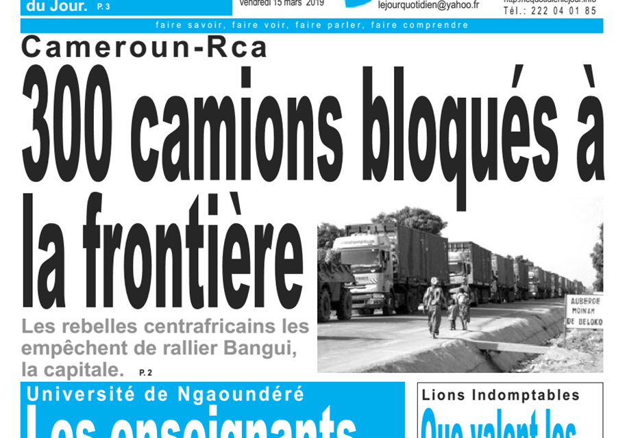 Cameroun: journal le jour du 15 mars 2019