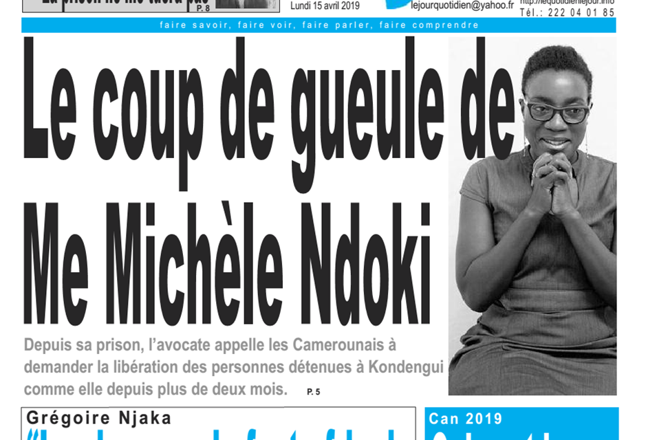 Cameroun: journal le jour du 15 Avril 2019