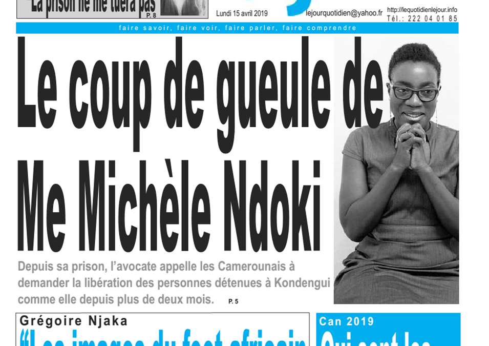 Cameroun: journal le jour du 15 Avril 2019