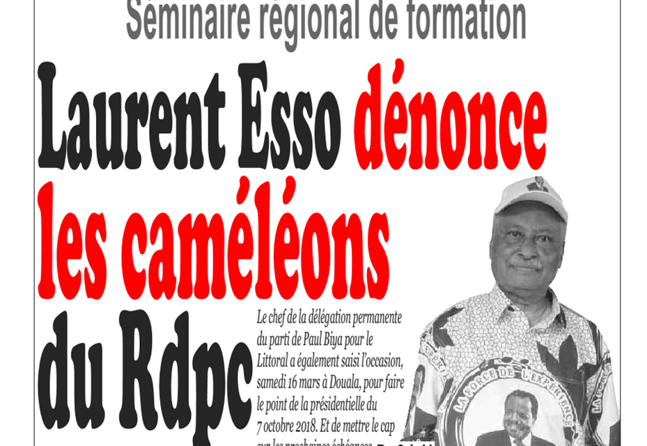 Cameroun: journal infomatin du 18 mars 2019
